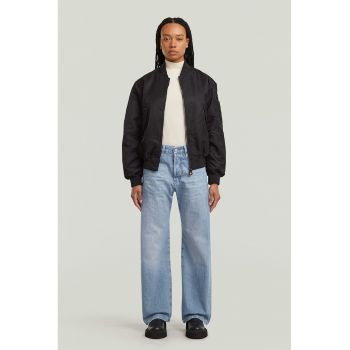 Blugi relaxed fit cu talie inalta