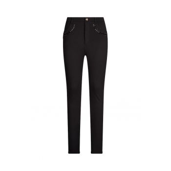 Blugi slim fit cu talie inalta