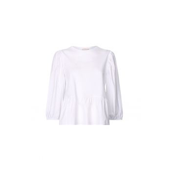 Bluza de bumbac cu maneci bufante