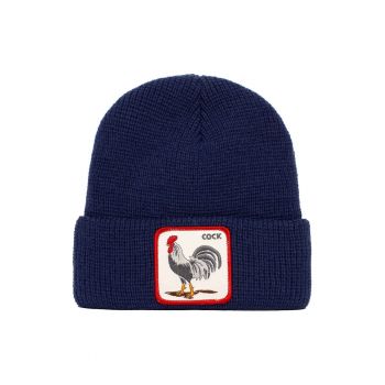 Caciula unisex din tricot fin cu aplicatie