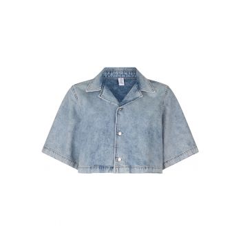 Camasa crop de denim