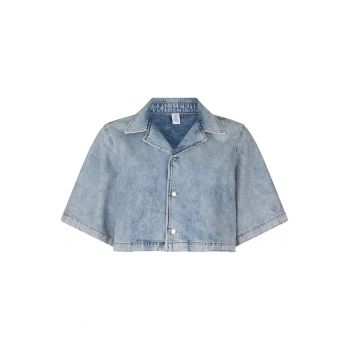 Camasa crop de denim