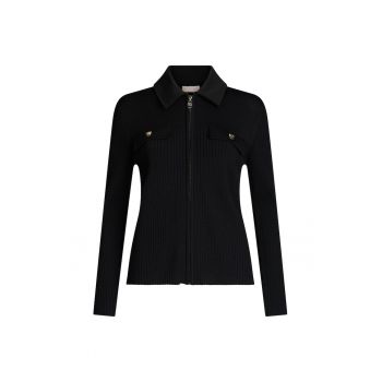 Cardigan cambrat cu fermoar