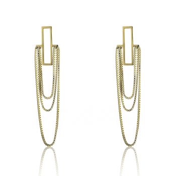 Cercei drop placati cu aur de 18K
