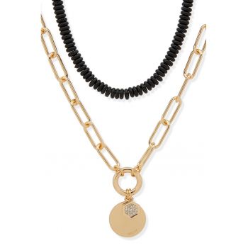 Colier dublu cu pietre zirconia
