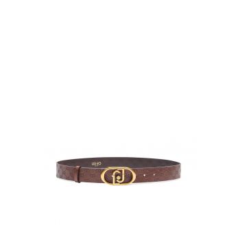 Curea de piele cu logo stantat