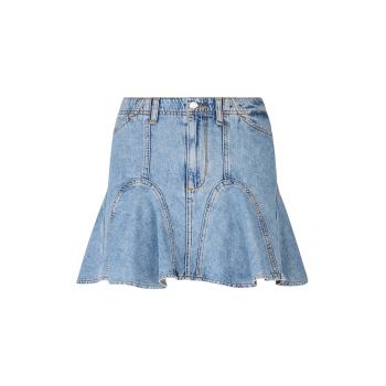 Fusta mini din denim cu talie joasa