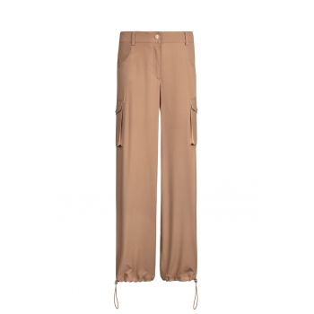 Pantaloni cargo cu croiala ampla si terminatii ajustabila