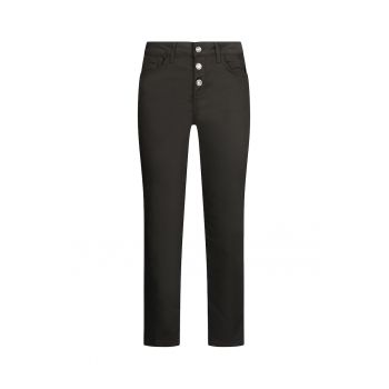 Pantaloni crop cu talie inalta
