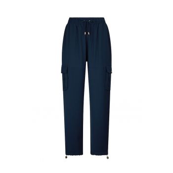Pantaloni de trening cargo cu talie inalta