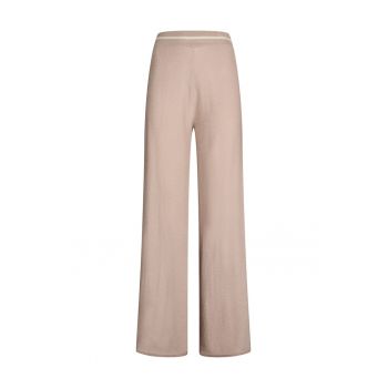 Pantaloni din tricot cu croiala ampla si talie elastica