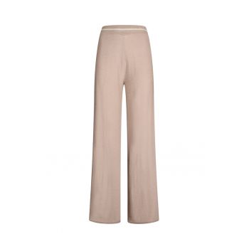 Pantaloni din tricot cu croiala ampla si talie elastica