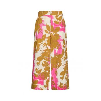 Pantaloni palazzo cu talie inalta
