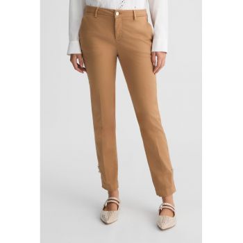 Pantaloni slim fit din amestec de bumbac