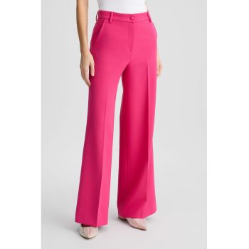 Pantaloni uni cu croilala ampla