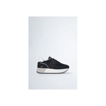 Pantofi sport de piele icu logo stralucitor