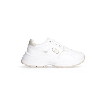 Pantofi sport din piele cu garnituri din piele ecologica