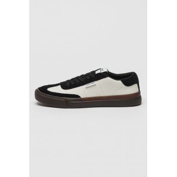 Pantofi sport din piele si piele intoarsa