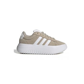 Pantofi sport flatform de piele intoarsa Grand Court