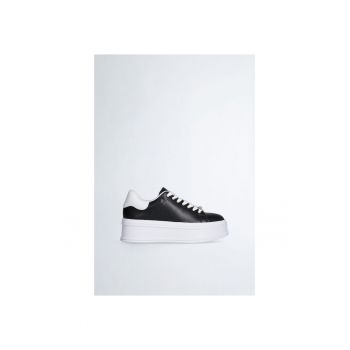 Pantofi sport flatform din piele cu strasuri
