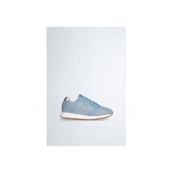 Pantoif sport de denim cu strasuri