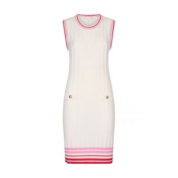 Rochie cambrata cu striatii - fara maneci