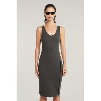 Rochie cambrata din bumbac organic cu decolteu in V