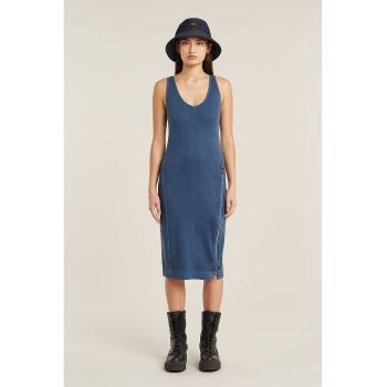 Rochie cambrata din bumbac organic cu decolteu in V