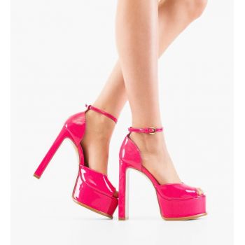 Sandale cu toc Carol Fuchsia