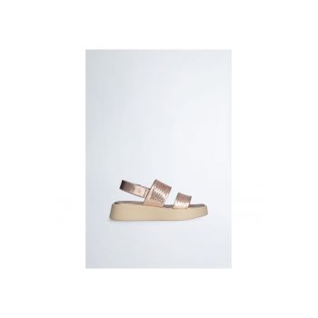 Sandale wedge cu paiete