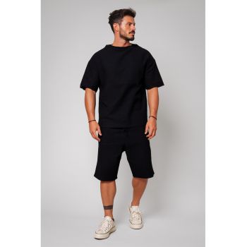 Set de tricou lejer uni si bermude
