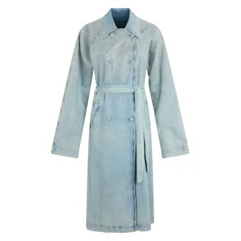 Trenci din denim cu strasuri