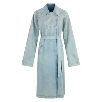 Trenci din denim cu strasuri