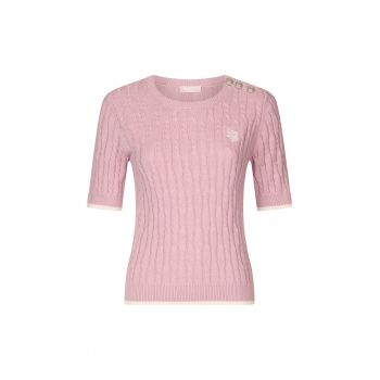 Tricou cu nasturi metalici decorativi