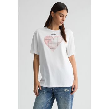 Tricou de bumbac cu logo