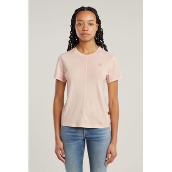 Tricou de bumbac organic cu decolteu la baza gatului