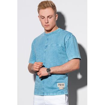 Tricou din bumbac cu cusaturi in relief