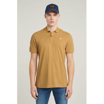 Tricou polo slim fit din material pique Dunda