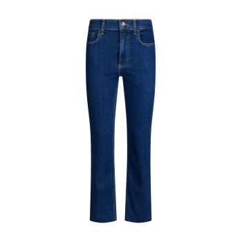 Blugi bootcut cu talie inalta