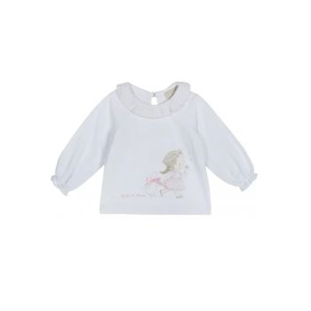Bluza  bumbac/elastan - alb