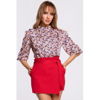 Bluza cu volane cu flori -
