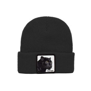 Caciula unisex din tricot fin cu aplicatie