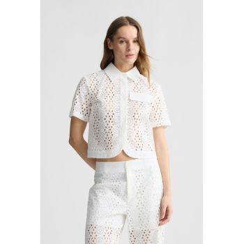 Camasa crop de dantela