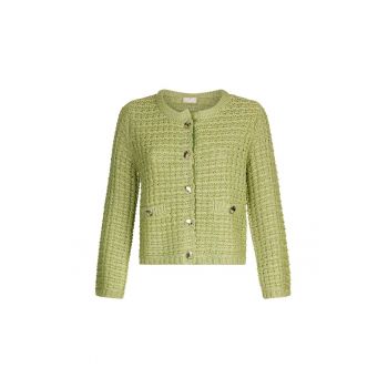 Cardigan crop cu nasturi