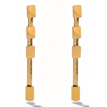 Cercei drop placati cu aur de 18K