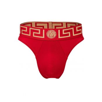 Chiloti tanga din amestec de bumbac organic cu banda logo in talie 48287