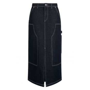 Fusta maxi dreapta din denim