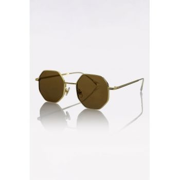 Ochelari de soare octagonali unisex cu lentile polarizate
