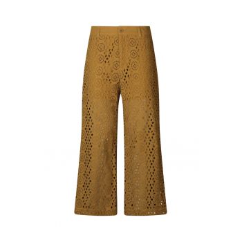 Pantaloni kick-flare de dantela