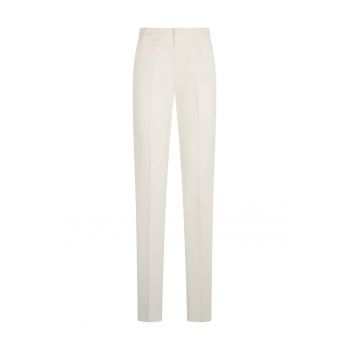 Pantaloni regular fit cu talie medie